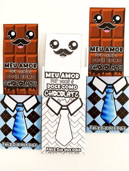 Cartão Dia dos pais chocolate