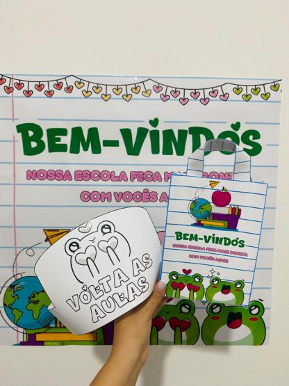 Kit de Boas-Vindas, Painel e Lembrancinhas – Volta ás Aulas Tema Super Colorido!