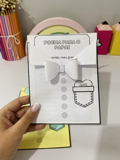Cartão Interativo "Poema para o Papai" + Coroa Decorativa  Uma lembrança cheia de amor e criatividade para o Dia dos Pais! - Imagem 4