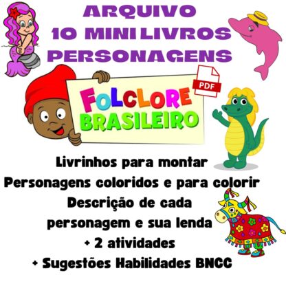 Mini livros sobre os personagens do Folclore. - Imagem 2