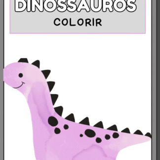 Book infantil de dinossauros para colorir