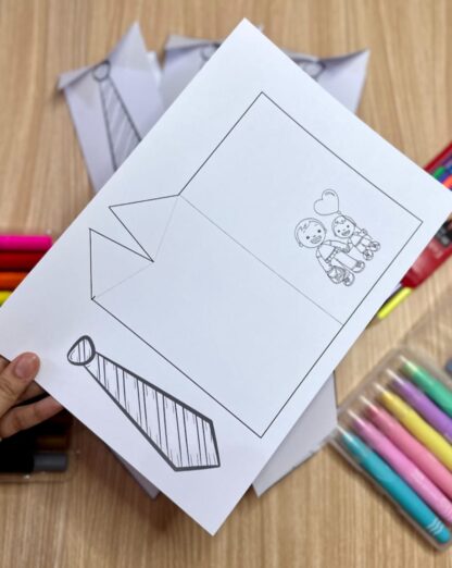 O arquivo Cartões Dia dos Pais inclui os seguintes cartões para colorir: - Imagem 5