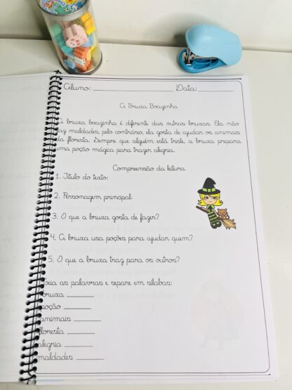 APOSTILA DE LEITURA E INTERPRETAÇÃO DE TEXTO CURSIVA - Imagem 4