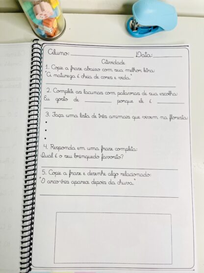 APOSTILA DE LEITURA E INTERPRETAÇÃO DE TEXTO CURSIVA - Imagem 7