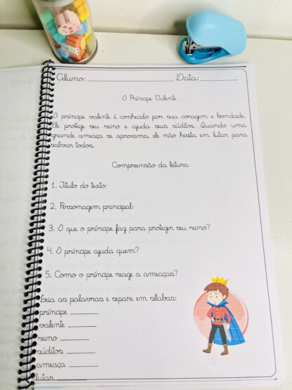 APOSTILA DE LEITURA E INTERPRETAÇÃO DE TEXTO CURSIVA - Imagem 5