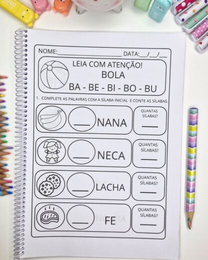 Alfabetização: Completando e Contando Sílabas - Imagem 2