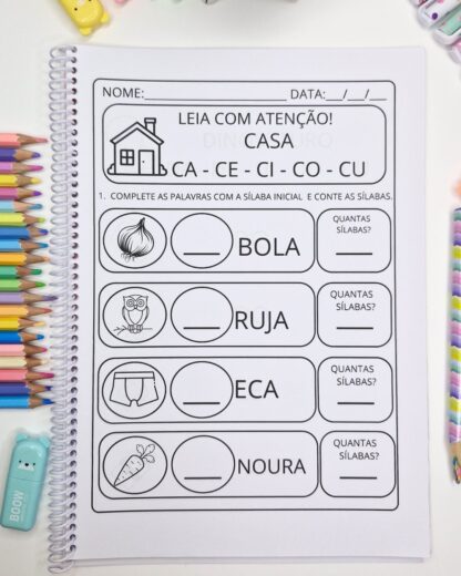 Alfabetização: Completando e Contando Sílabas - Imagem 3