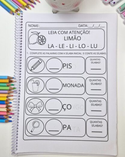 Alfabetização: Completando e Contando Sílabas - Imagem 7