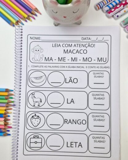 Alfabetização: Completando e Contando Sílabas - Imagem 8