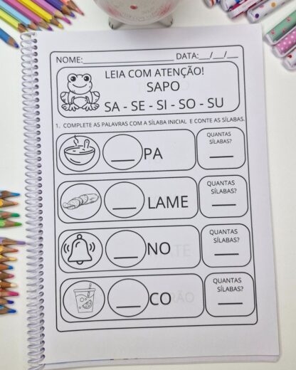 Alfabetização: Completando e Contando Sílabas - Imagem 12