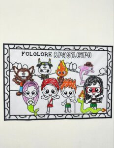 Cartaz para Pintura Coletiva – Folclore Brasileiro