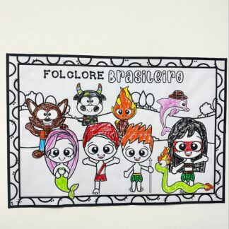 Cartaz para Pintura Coletiva – Folclore Brasileiro