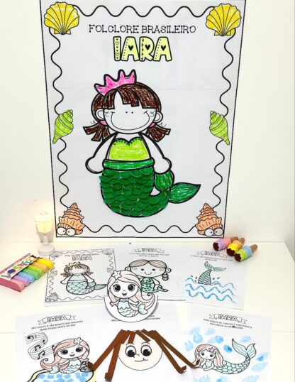 Kit de Cartaz Colaborativo e Atividades de Artes – Tema Iara (Folclore)