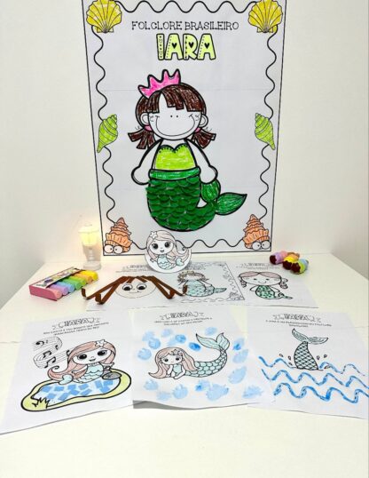 Kit de Cartaz Colaborativo e Atividades de Artes – Tema Iara (Folclore) - Imagem 4