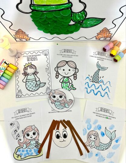 Kit de Cartaz Colaborativo e Atividades de Artes – Tema Iara (Folclore) - Imagem 6