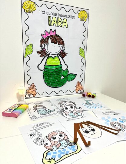 Kit de Cartaz Colaborativo e Atividades de Artes – Tema Iara (Folclore) - Imagem 7