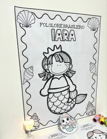 Kit de Cartaz Colaborativo e Atividades de Artes – Tema Iara (Folclore) - Imagem 13