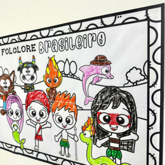 Painel para colorir Folclore Brasileiro