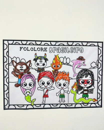 Painel para colorir Folclore Brasileiro - Imagem 5