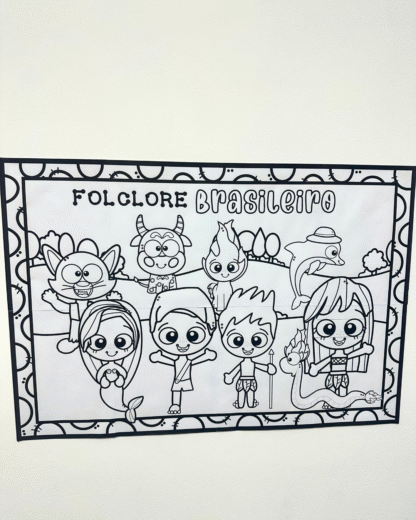Painel para colorir Folclore Brasileiro - Imagem 7