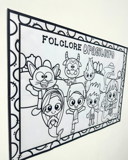 Painel para colorir Folclore Brasileiro - Imagem 8