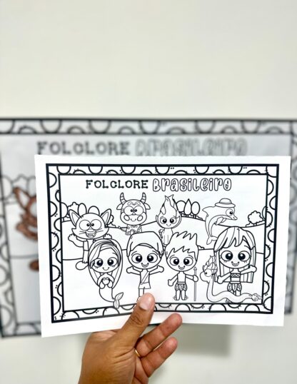 Cartaz para pintura coletiva tema Folclore Brasileiro - Imagem 3