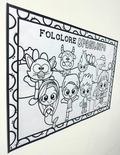Cartaz para pintura coletiva tema Folclore Brasileiro - Imagem 2