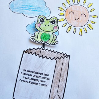 Atividade 'O Sapo no Saco' – Parlenda do Folclore Brasileiro - Recorte, colagem e desenho!