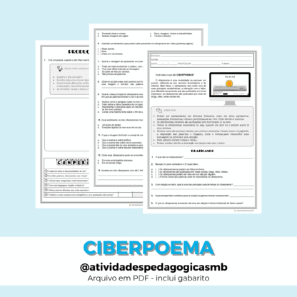 GÊNERO TEXTUAL - ciberpoema + produção textual (PDF)