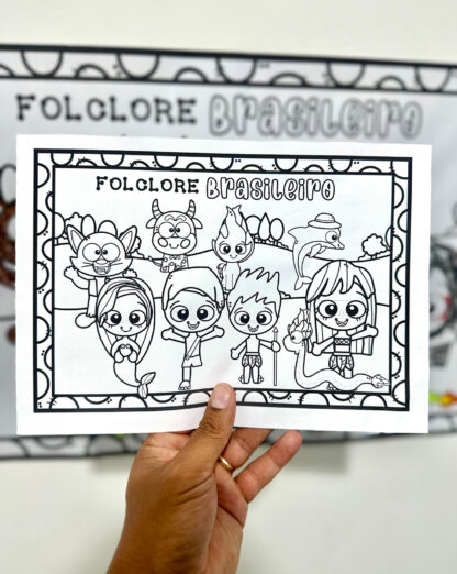 Painel colorir folclore - Imagem 10