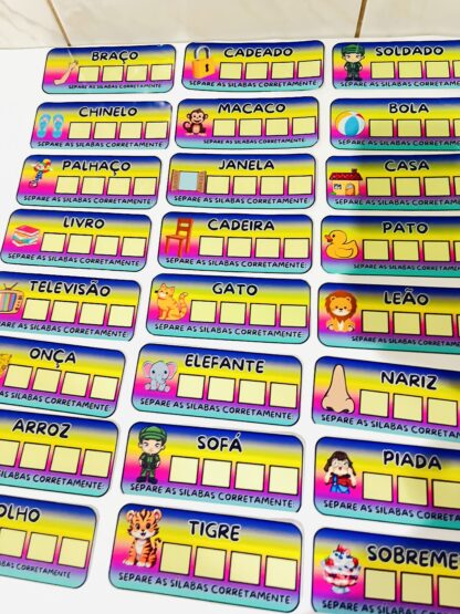 30 CARDS DE SEPARAÇÃO SILÁBICA – APRENDER BRINCANDO! - Imagem 5