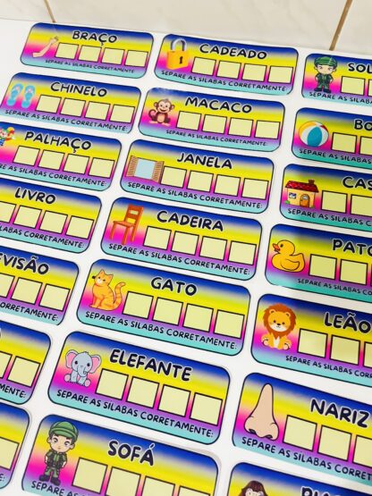 30 CARDS DE SEPARAÇÃO SILÁBICA – APRENDER BRINCANDO! - Imagem 4