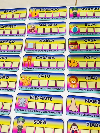30 CARDS DE SEPARAÇÃO SILÁBICA – APRENDER BRINCANDO! - Imagem 3