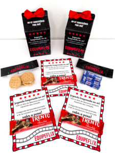 Pack de lembrancinhas no tema Equipeflix