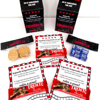 Pack de lembrancinhas no tema Equipeflix