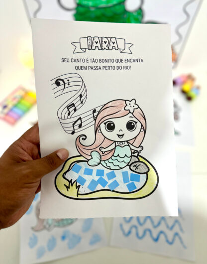 Kit cartaz colaborativo-folclore Iara - Imagem 4