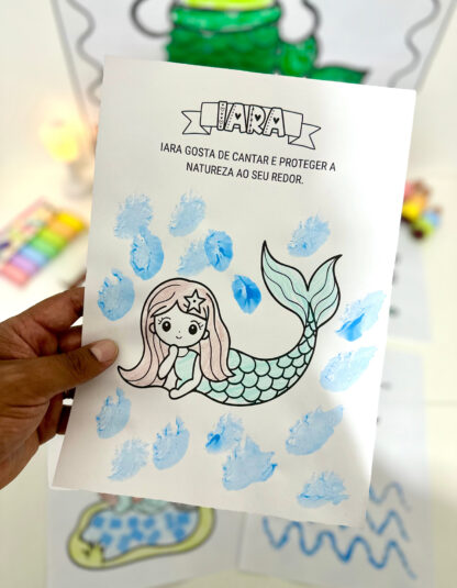 Kit cartaz colaborativo-folclore Iara - Imagem 5
