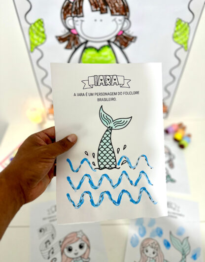 Kit cartaz colaborativo-folclore Iara - Imagem 6