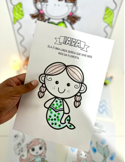 Kit cartaz colaborativo-folclore Iara - Imagem 7