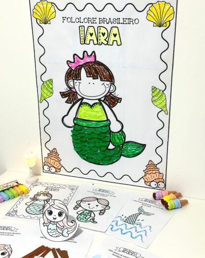 Kit cartaz colaborativo-folclore Iara - Imagem 13