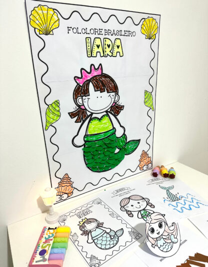 Kit cartaz colaborativo-folclore Iara - Imagem 14