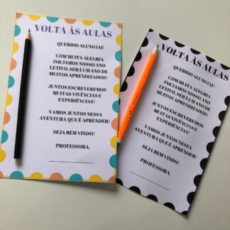 Cartões volta às aulas