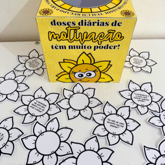 CAIXA COM CARTÕES MOTIVACIONAIS PARA TRABALHAR O TEMA “SETEMBRO AMARELO
