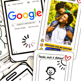 Cartão Dia dos Pais tema Google.