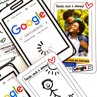 Cartão Dia dos Pais tema Google.