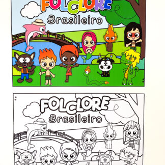 Painel Folclore Colorida e Versão Atividade Coletiva