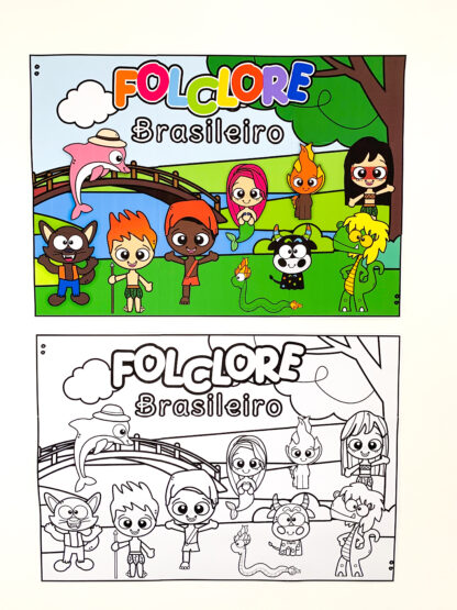 Painel Folclore Colorida e Versão Atividade Coletiva