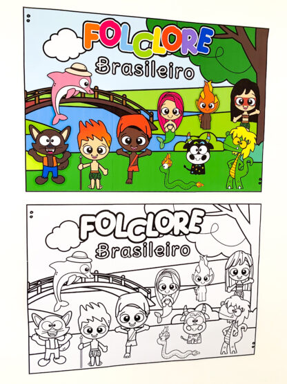 Painel Folclore Colorida e Versão Atividade Coletiva - Imagem 3
