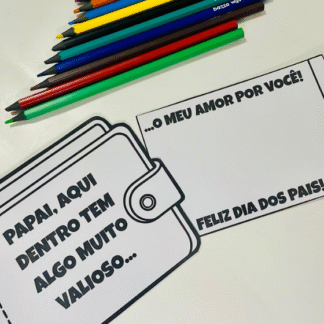 Lembrancinha Dia dos Pais - Flipbook Carteira – Um Tesouro de Amor para o Papai!