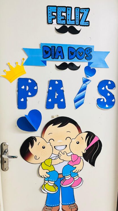 Kit Dia dos Pais - Painel de porta ou parede, cartão e lembrancinha!